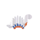 PATCHES ICONS WHITE DINO